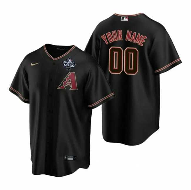 Men%27s Arizona Diamondbacks Active Player Custom Black 2023 World Series Cool Base Stitched Baseball Jersey
